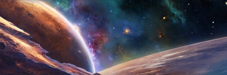 Obraz premium As we gaze into the depths of space