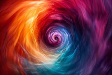 A dynamic swirl of colors, like a whirlpool, drawing the viewerâ€™s eye into the message at the center,