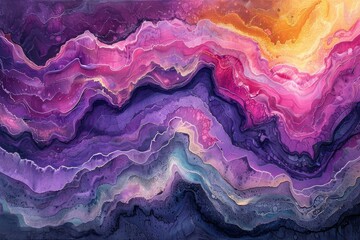 Stunning image capturing the beauty of an abstract marbled texture with rich purple, pink, and...