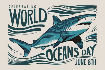 Shark Poster for World Oceans Day