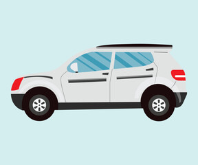 Transport SUV car flat illustration