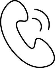 Call Vector Outline Illustration