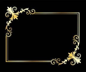 vintage frame with plant elements