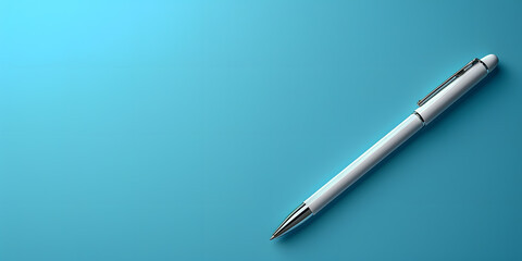 Minimal Business Banner - White Pen on Light Desk