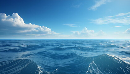 Fototapeta premium beautiful sea landscape with blue sky cloud background