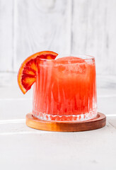 Sanguinello Cocktail with blood orange