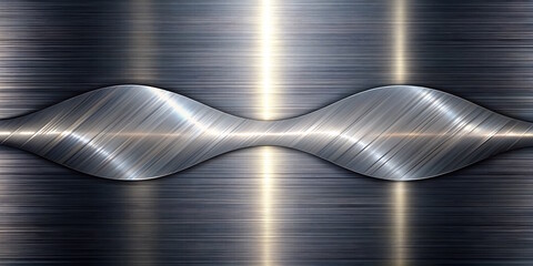 Metalic waves abstraction, smooth polished metal surface