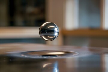 Magnetic superconductor suspends halo sphere in midair with levitation effect. Concept Superconductors, Levitation, Magnetic Field, Science Fiction, Technology