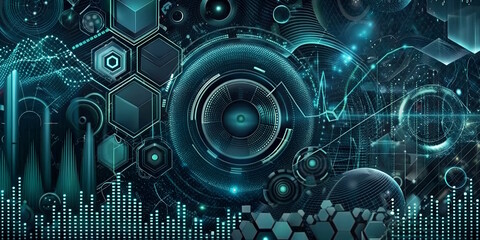 Digital background for technology, futuristic  abstraction