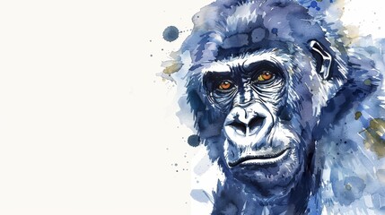 Adorable Gorilla Illustration for Kindergarten Learning Generative AI