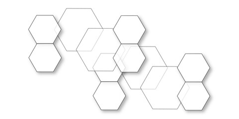 Abstract white background with hexagon and hexagonal background. Luxury white pattern with hexagons. abstract 3d hexagonal background with shadow. 3D futuristic abstract honeycomb mosaic background.