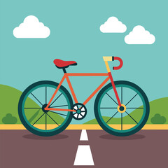 Bicycle vector art. Vehicles vector illustration