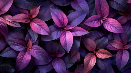 Explore the lush beauty of nature with an image showcasing the vibrant foliage of Tradescantia pallida, also known as Purple Heart or Purple Queen. Let the deep, rich hues of the plant's foliage 