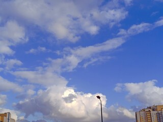 blue sky and white clouds