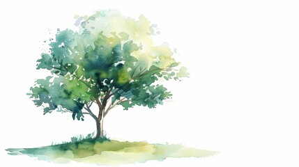 Fototapeta premium Whimsical Tree on White Background Generative AI