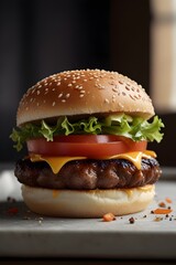 Food burger. Generative AI