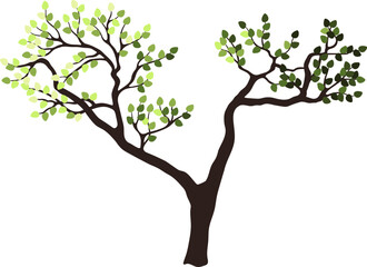 Tree silhouette for the landscape design. Entourage design. Vector illustration.