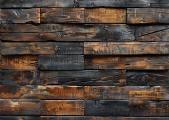 Detailed view of a cedar wooden wall made of planks