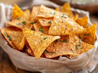 Tortilla Chips with Salsa Dip: Appetizing Mexican Snack