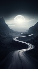 Grey tone wallpaper curve road reflection astronomy outdoors.