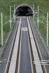 Schnellfahrstrecke Erfurt-Nürnberg mit Tunnel Behringen, südliches Portal, Thüringen, Deutschland