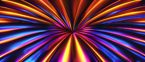 A colorful, swirling with a purple and blue center and yellow