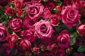 Obraz premium A bunch of red roses are arranged in a bouquet