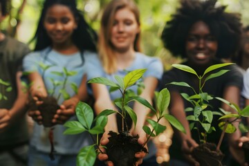 Diverse community promoting sustainable living through collective engagement and education for all ages. Concept Sustainable Living, Community Engagement, Diverse Outreach, Educational Programs