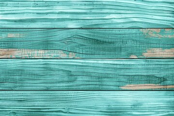 Teal or turquoise green painted wood background texture. generative ai.