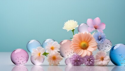 Obraz na płótnie Canvas 水滴と綺麗な花のイメージ
