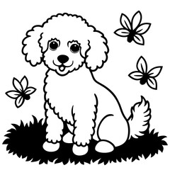 puppy silhouette vector illustration svg file