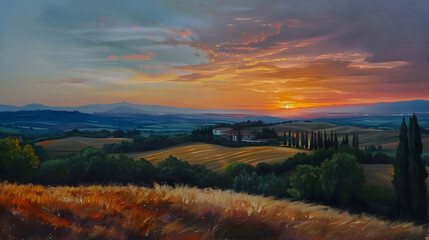 Naklejka premium &nbsp;landscape, sunset