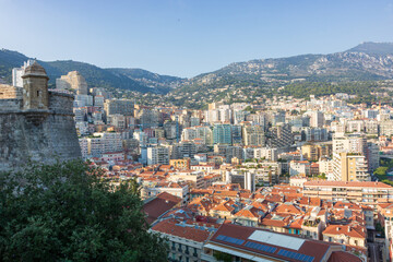 Fototapeta premium Panoramic view of Monte Carlo marina and cityscape