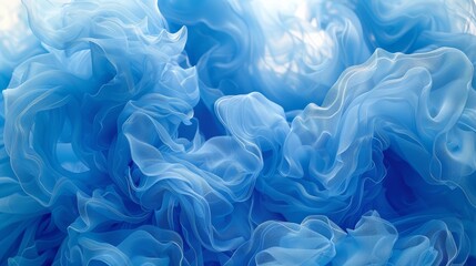   A tight shot of a blue-and-white background, covered in abundant frothy texture - obrazy, fototapety, plakaty