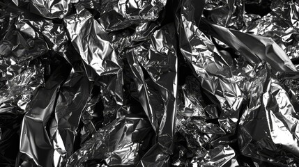   A pile of aluminum foil stacked upon other aluminum foil piles