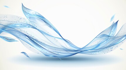   A blue wave against a white backdrop, featuring a bottom splash and a top splash