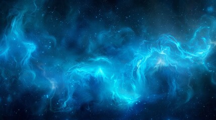   A blue and black backdrop featuring stars and swirls on the left and right sides