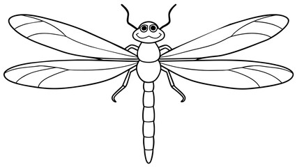 Captivating Dragonfly Exquisite Full Body Vector Illustration for Your Designs