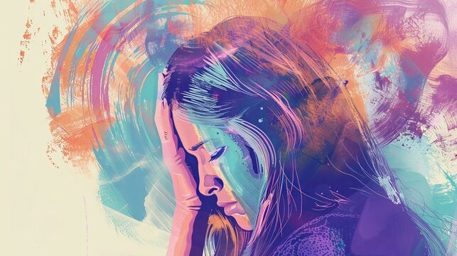 Anxiety and stress. depicting manifestations in everyday life and coping strategies