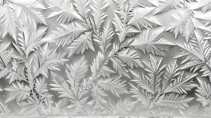   A tight shot of frosted glass, adorned with a potted plant centrally positioned inside, and foliage delicately draped over its exterior