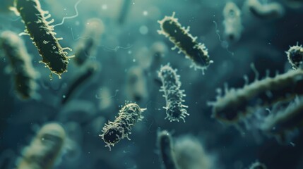 Fototapeta premium Bacterial Microcosm Close-up