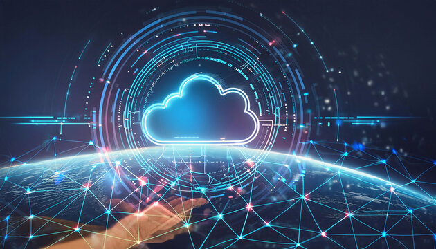 An abstract representation of cloud computing infrastructure