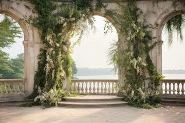 Fototapeta na wymiar Arch architecture outdoors wedding