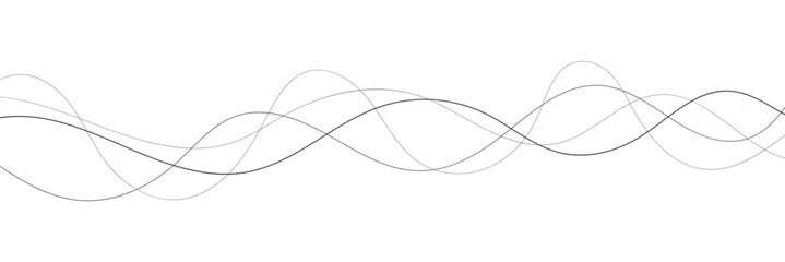 Wavy horizontal lines. Vector border design element