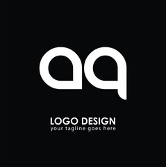 AQ AQ Logo Design, Creative Minimal Letter AQ AQ Monogram