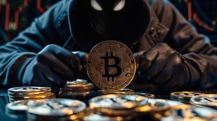 Bitcoins anonymity features attract both legitimate users and illicit activities, showcasing the dual edges of privacy in digital transactions, background concept