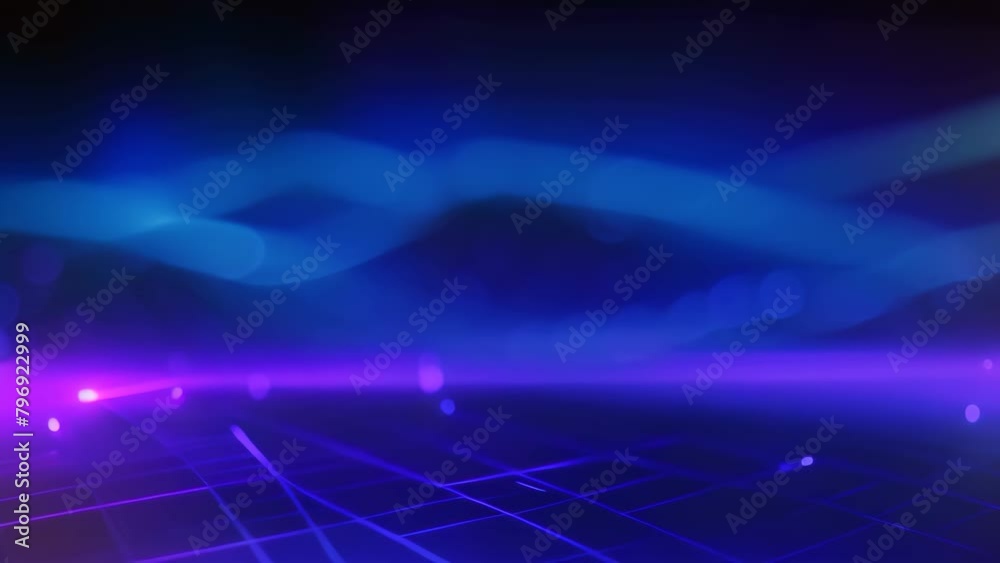 Poster 3d rendering of abstract technology background with glowing particles. futuristic wave, futuristic t
