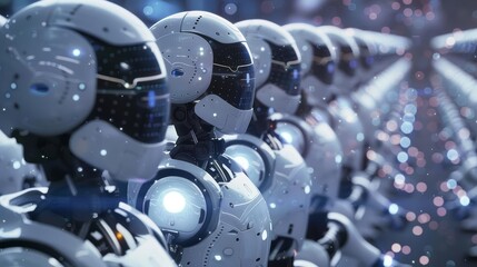 Fototapeta premium Fast business, powered by robotic assistants, becomes a constellation of opportunities, each star representing a potential success, business concept