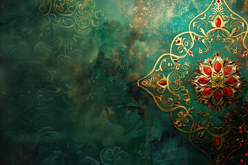 Muharram Greeting Card Background, Generative AI