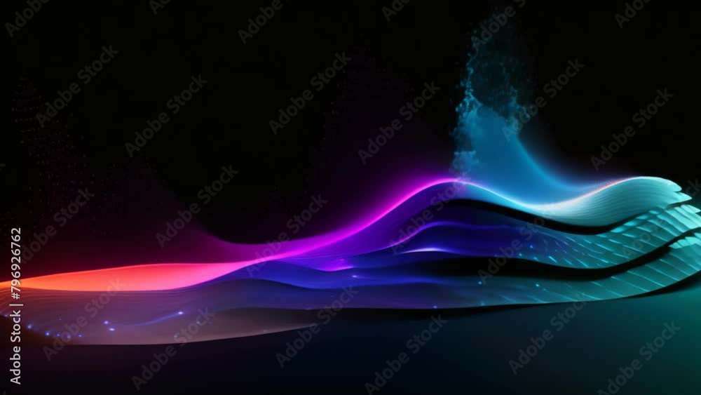 Poster abstract technology background with glowing particles. vector illustration for your design, abstract